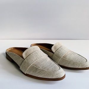 cream loafer mules